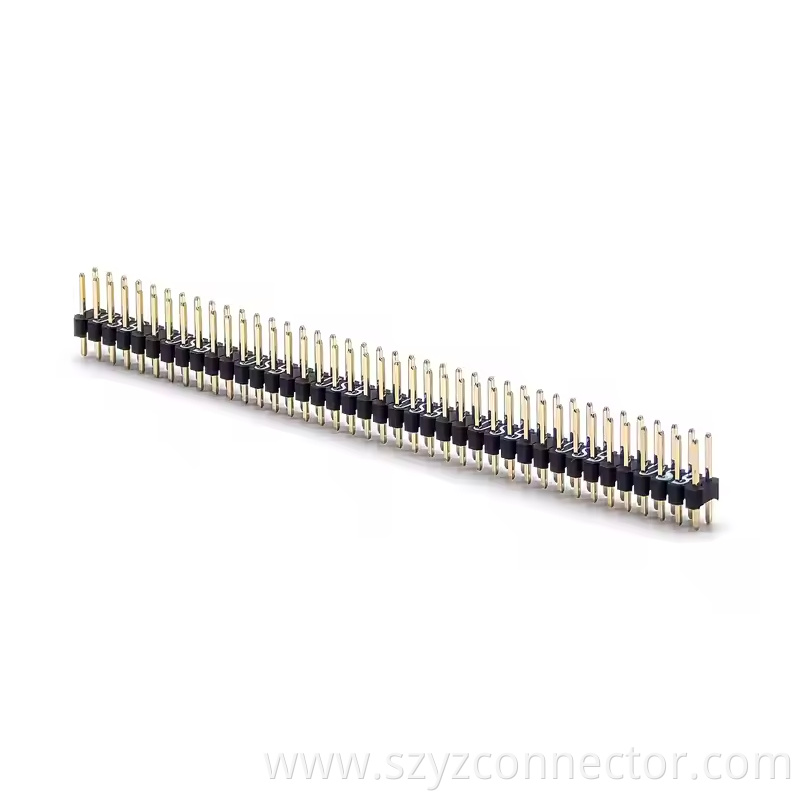 2.54mm Pitch Pin Header Dual Row Straight SQ0.64mm H2.5mm 21P-240P Colour (2)